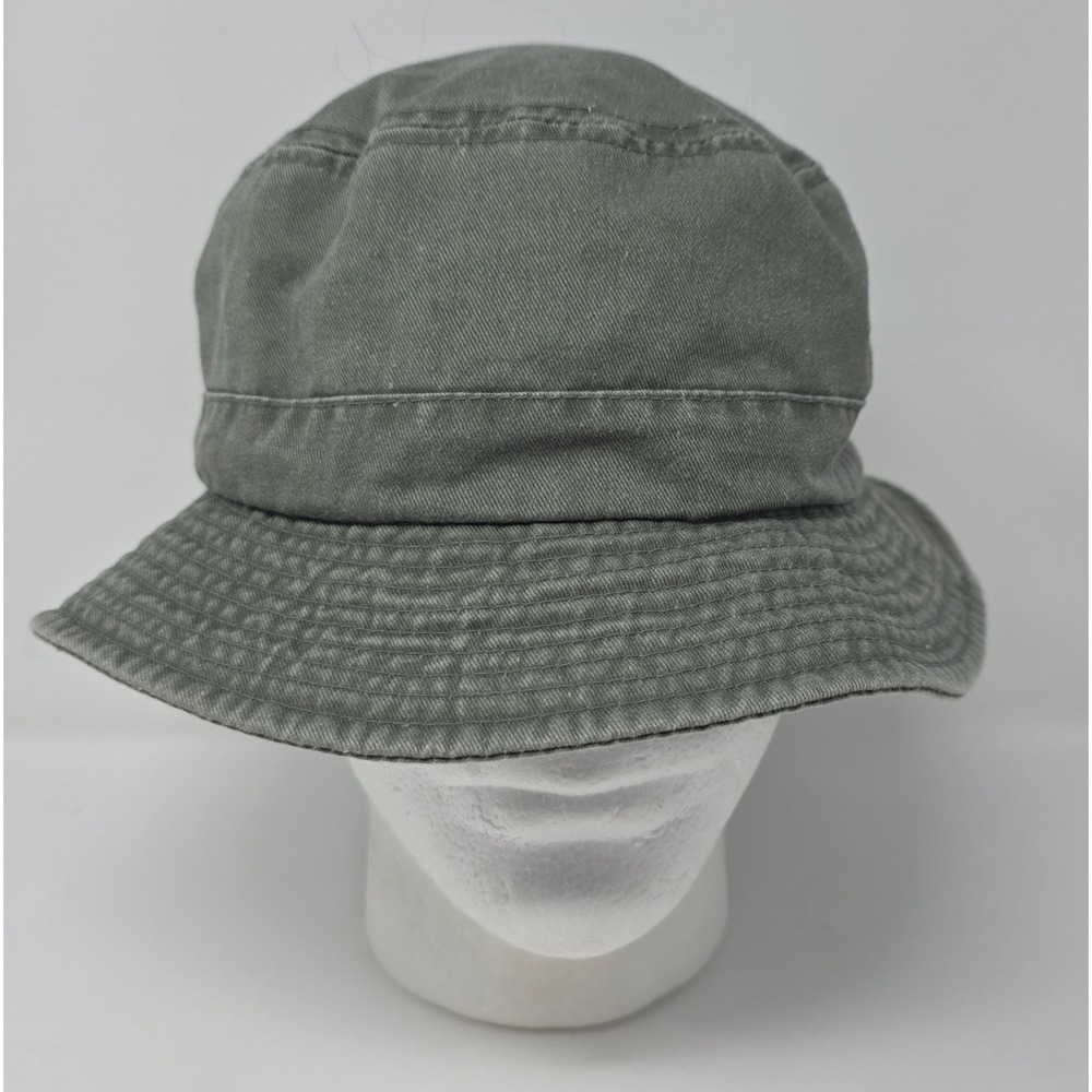 Dorfman Pacific Bucket Hat Mens Large Olive Green Cotton Sun Hat